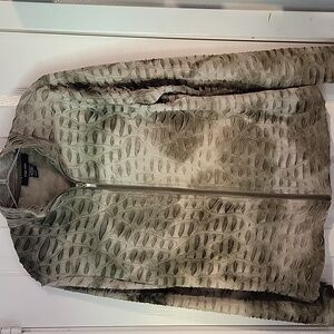 Kaktus Gray/Green Textured Jacket Size Large